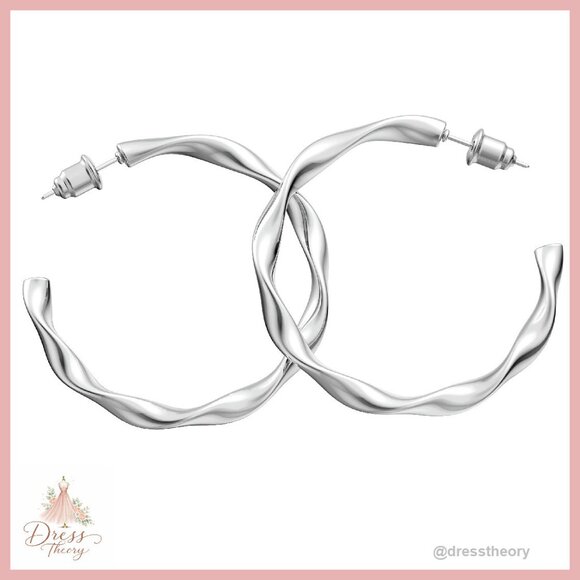 Jewelry - 14K Gold Plated Chunky Hoop Earrings Hypoallergenic Hinged Closure